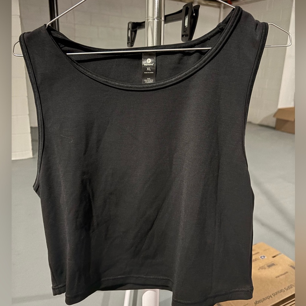 90 Degree By Reflex Seamless Tank Top Muscle Tank Top Crop Top Black Sz XL